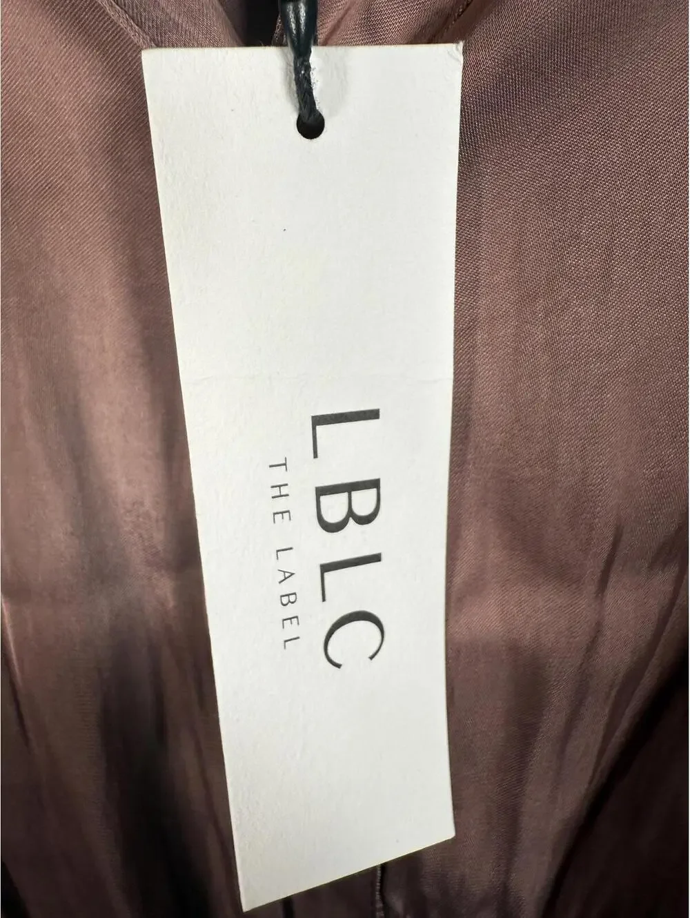 NWT Lblc The Label Carmen Silky Satin Shirt Dress Rose Size Large